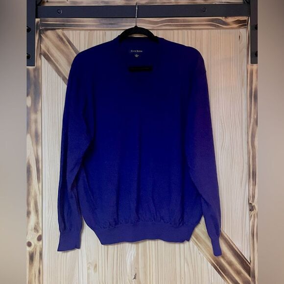 Club Room Retro Wool Sweater Purple XL - Picture 1 of 6